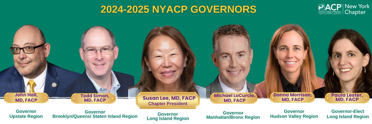 Headshots of 2024-25 NYACP Governors